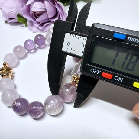 31💜究極の癒し💜アメジスト・クリスタル・ヘマタイト💜デザインブレスレット