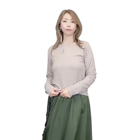 1003 カットシャーリングメロークルーネックロンT