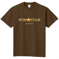 PON☆STAR 公式ロゴTシャツ（ダークブラウン）