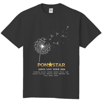 FLOWER BLOOM Tシャツ（type C / たんぽぽイラスト- スモークブラック）