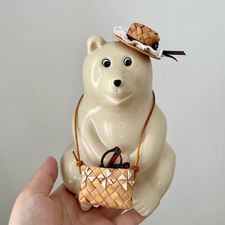 しろくま貯金箱＊スイカキャップ しろくま貯金箱＊スイカキャップ しろくま貯金箱 すいか2点セット
