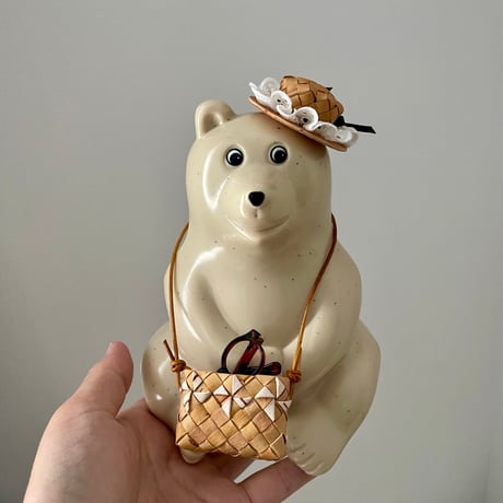 しろくまさんの襟　2枚set　/  しろくま貯金箱　ミナペルホネン しろくま貯金箱 | STORES