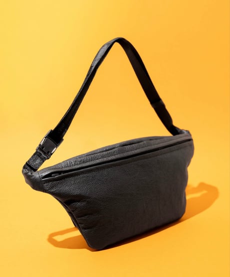 U L Pebbled Leather Waist Bag