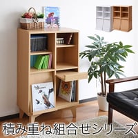 ディスプレイラック 6BOX 幅60cm 高さ90cm 奥行29cm フラップ扉付き オープン収納 本棚 雑誌 飾り棚 リビング収納 ナチュラル ホワイト FR-048-NA FR-04 FR-04