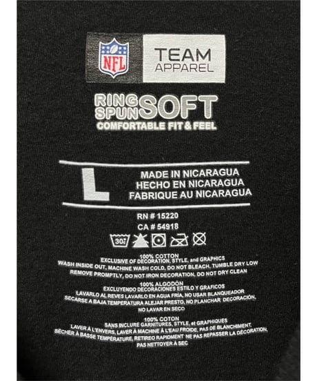 NFL　Carolina Panthers　Tシャツ　L　黒　USA古着