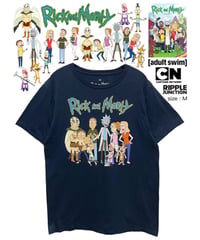 Rick and Morty　Tシャツ　M　紺　USA古着