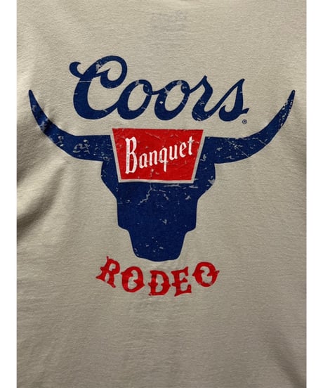 Coors Banquet Rodeo　Ｔシャツ　Ｌ　ベージュ　USA古着