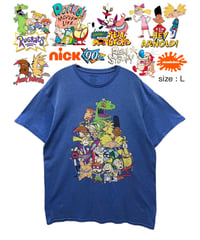 nickelodeon　nick 90s 　Tシャツ　L　青　USA古着