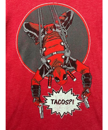 DEADPOOL　Tシャツ　M　赤　USA古着
