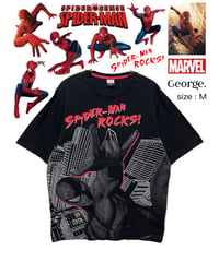 SPIDER-MAN　Tシャツ　M　黒　USA古着