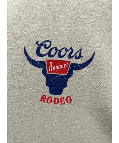Coors Banquet Rodeo　Ｔシャツ　Ｌ　ベージュ　USA古着