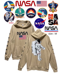 NASA　Spaceman　パーカー　M　ベージュ　USA古着