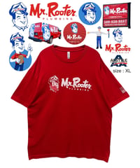 Mr. Rooter　Tシャツ　XL　赤　USA古着