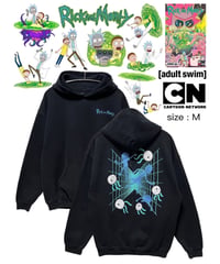 Rick And Morty　パーカー　M　黒　USA古着