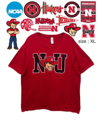 NCAA　Nebraska Cornhuskers　XL　赤　USA古着