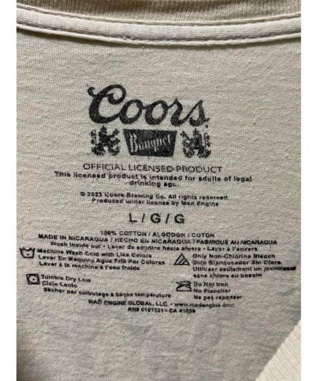 Coors Banquet Rodeo　Ｔシャツ　Ｌ　ベージュ　USA古着