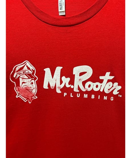 Mr. Rooter　Tシャツ　XL　赤　USA古着