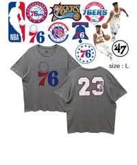 NBA　76ers　Jimmy Butler　23　L　グレー　USA古着