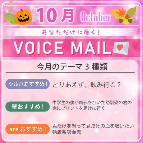 【10月限定】あなだけボイスメール