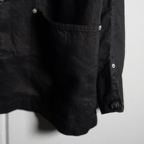 "cantate"  Washed Linen Denim Chore Blouson