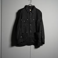 "cantate"  Washed Linen Denim Chore Blouson
