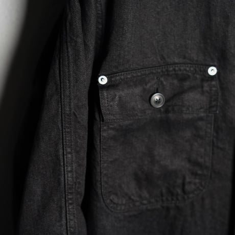 "cantate"  Washed Linen Denim Chore Blouson