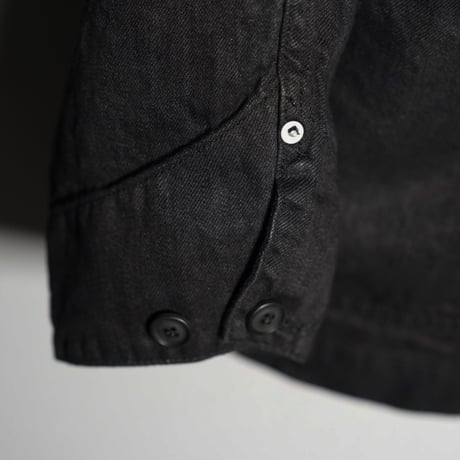 "cantate"  Washed Linen Denim Chore Blouson
