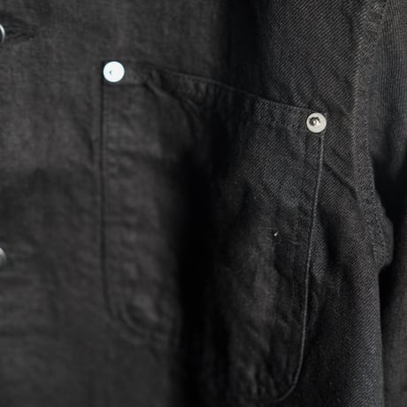 "cantate"  Washed Linen Denim Chore Blouson