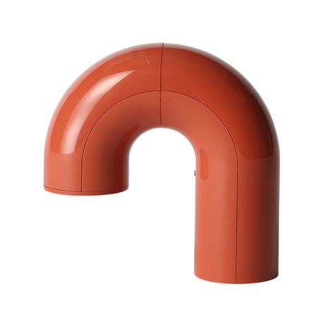 TWIST TUBE LAMP CORAL RED