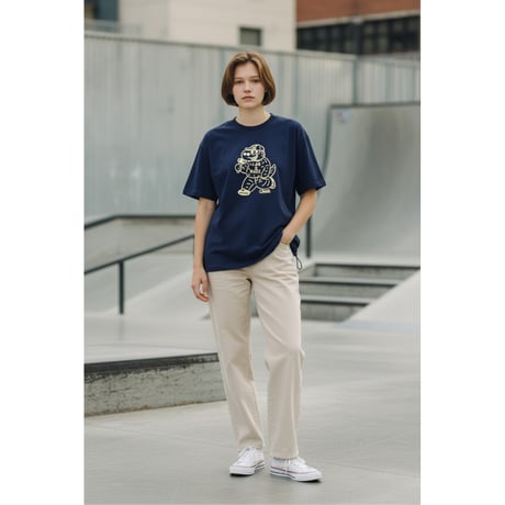 L&B Relax fit "CHARR" T-Shirt / Navy
