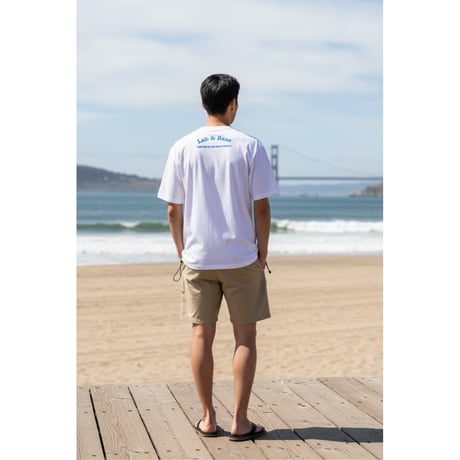 L&B Relax fit "CHARR" T-Shirt / White