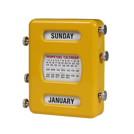 PERPETUAL CALENDAR YELLOW