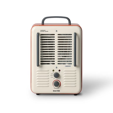 STEEL MILKHOUSE HEATER IVORY/ORANGE