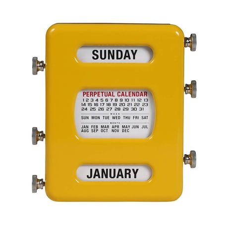 PERPETUAL CALENDAR YELLOW