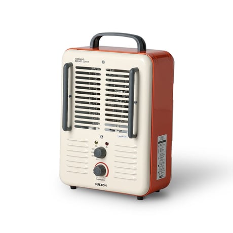 STEEL MILKHOUSE HEATER IVORY/ORANGE
