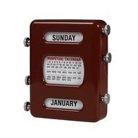 PERPETUAL CALENDAR BRICK BROWN