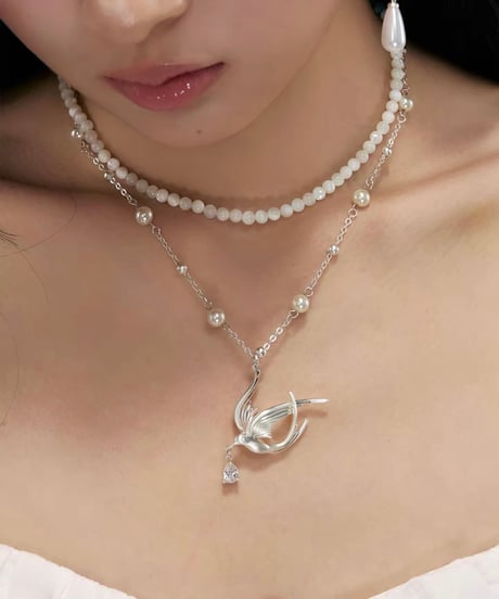 Lucky bird layered necklace