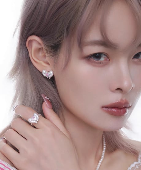Dreamy pink ribbon pierce