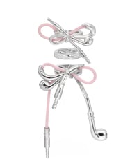 Ribbon earphone cord hair accessory