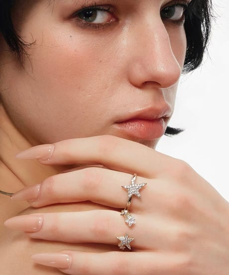 Glitter star ring