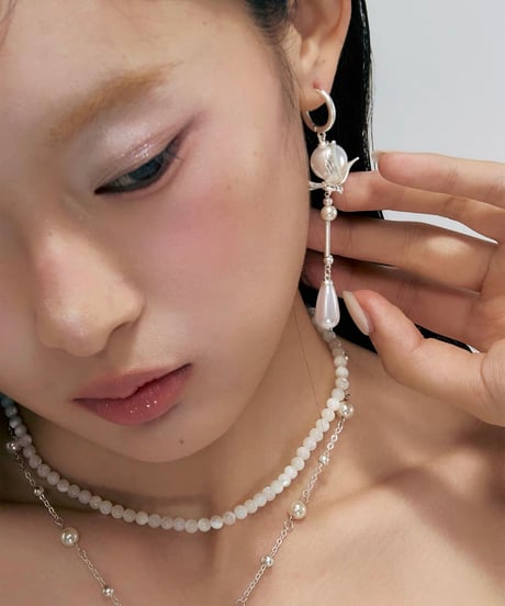Lucky bird drop pearl pierce