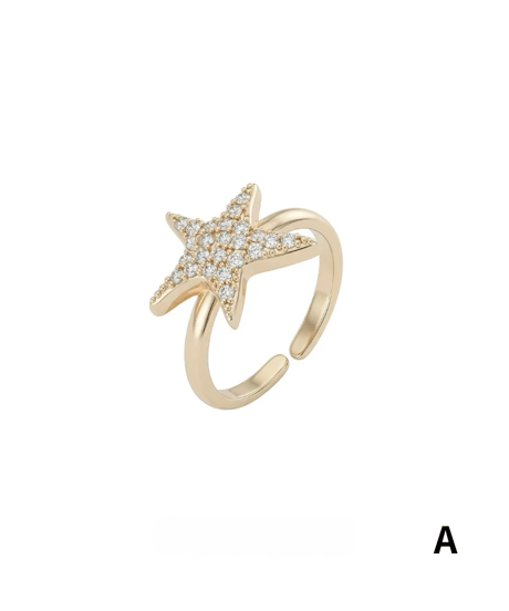 Glitter star ring