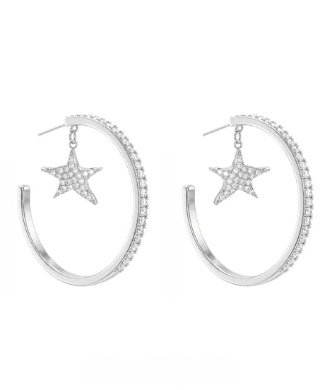Glitter star hoop pierce