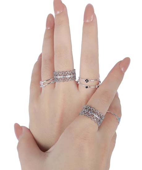 Point flower ring