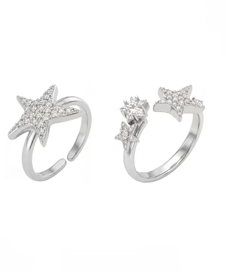 Glitter star ring