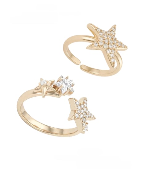 Glitter star ring