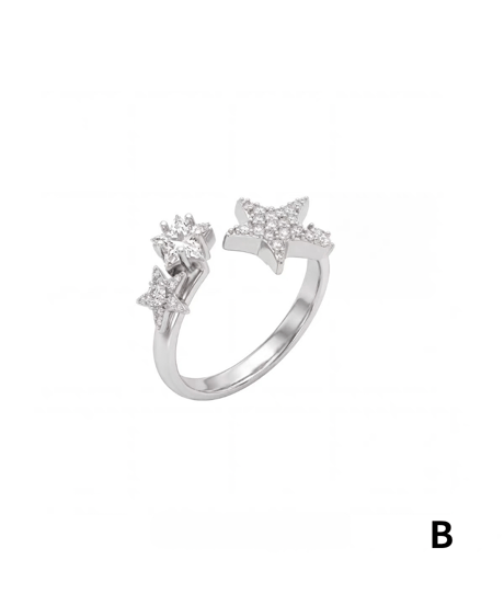 Glitter star ring
