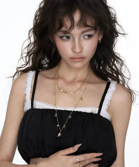 Glitter star shooting necklace