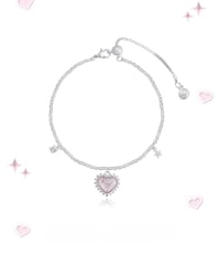 Pink muse heart bracele