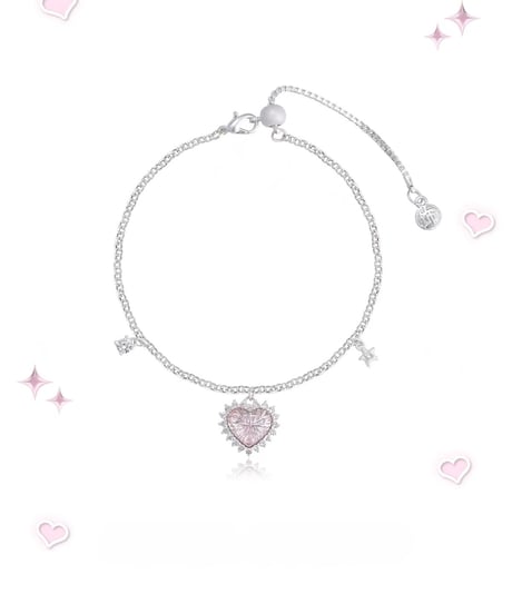 Pink muse heart bracele